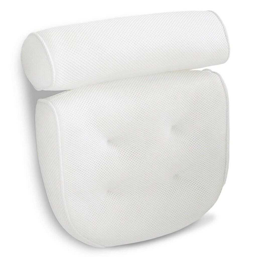 Luxury Bath Pillow Spa Pillow SPA Cushion Head Rest Non-Slip 4 Suction Cups