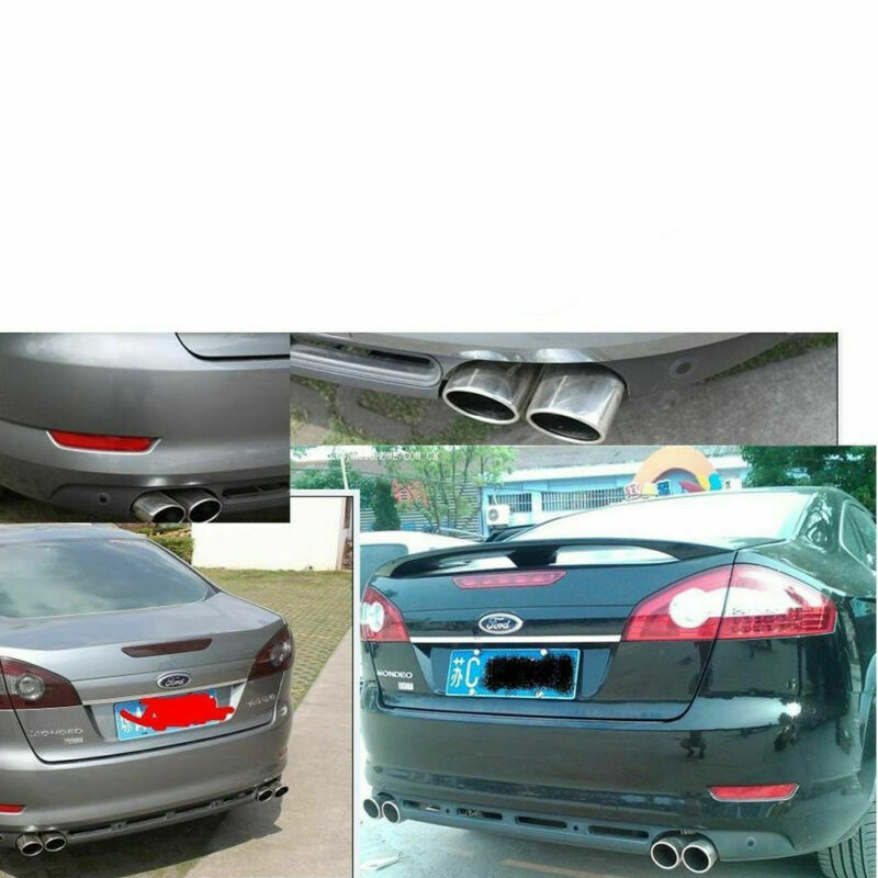 Stainless Steel Bend Car Exhaust Pipe Chrome Muffler Tip Tails Y-Pipe Dual Pipes