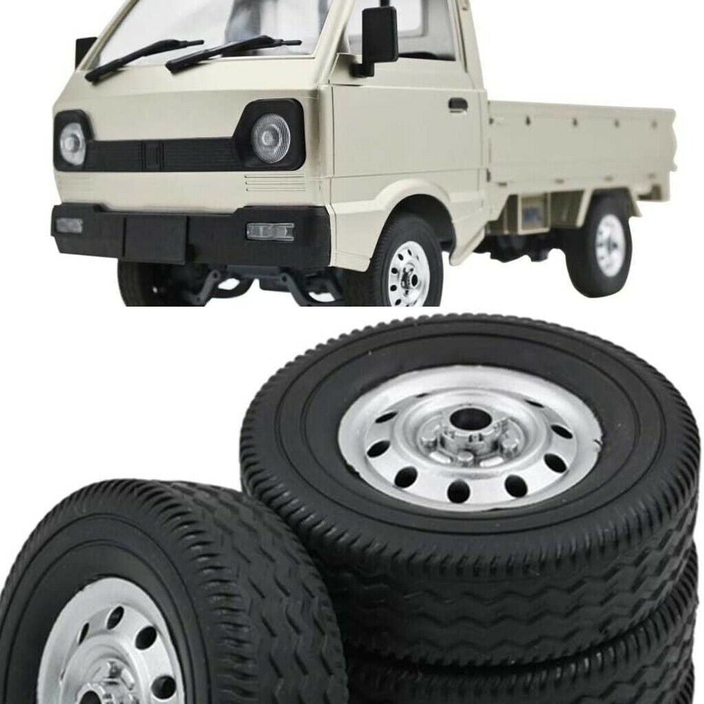 1/10 RC Car Rubber Tires 2.2 Inch Wheel for WPL D12 Car Accessory Black