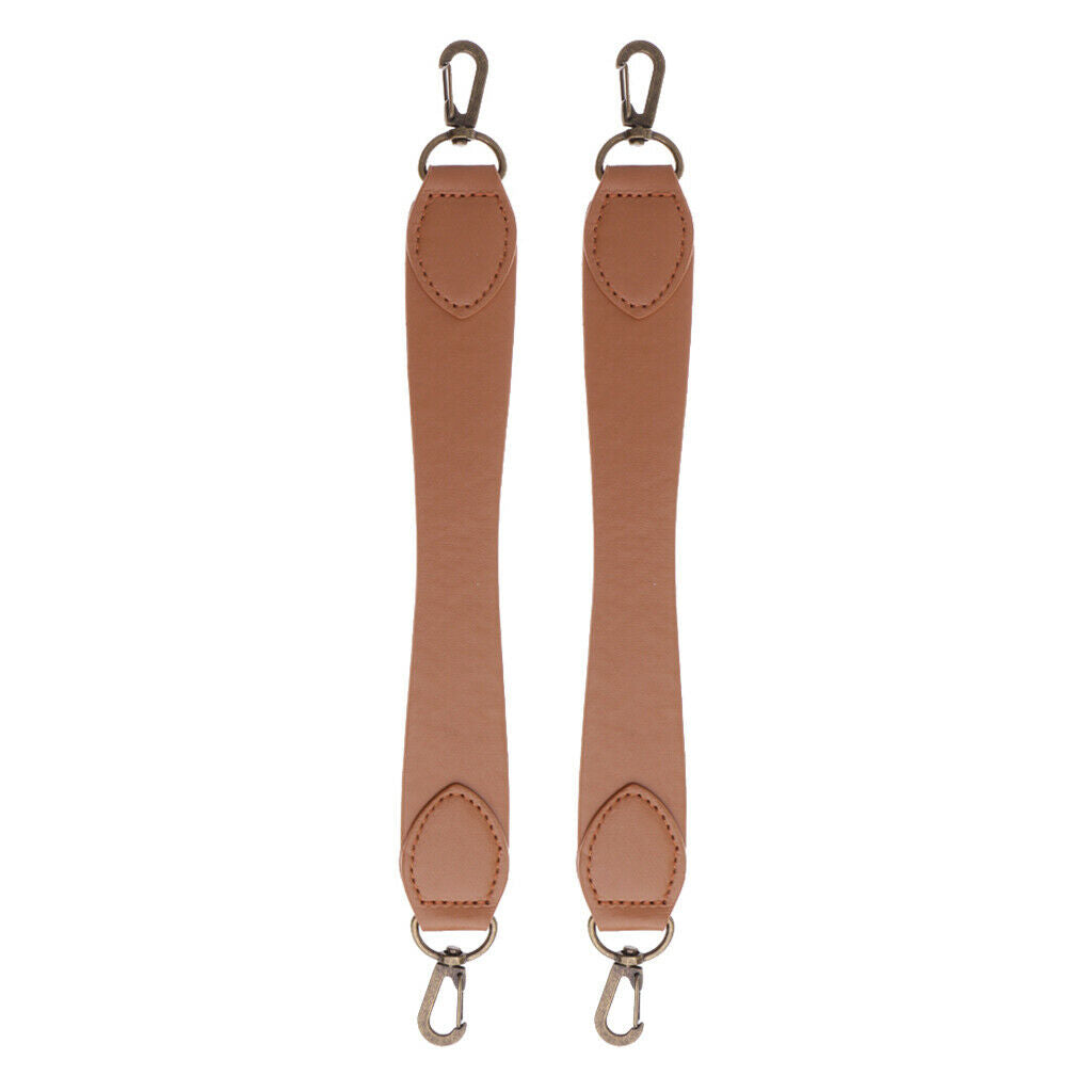 2x PU Leather Handbag Belt Bag Short Strap Replacement 29cm Bag Accessory