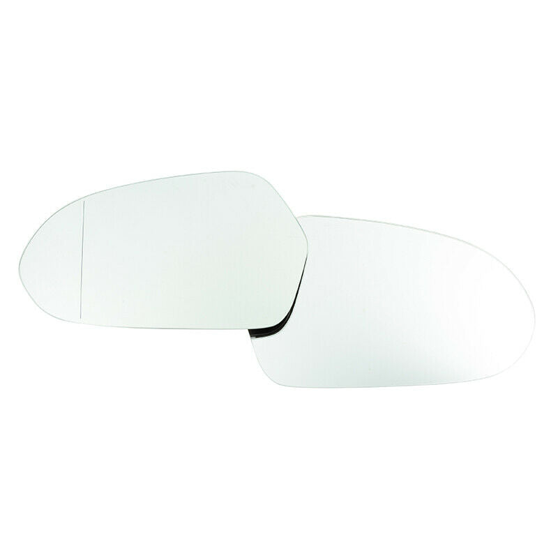 Pair Fit Audi A6 11-18 Rearview Mirror Glasses Lens Clear Heated w/Backing Plate