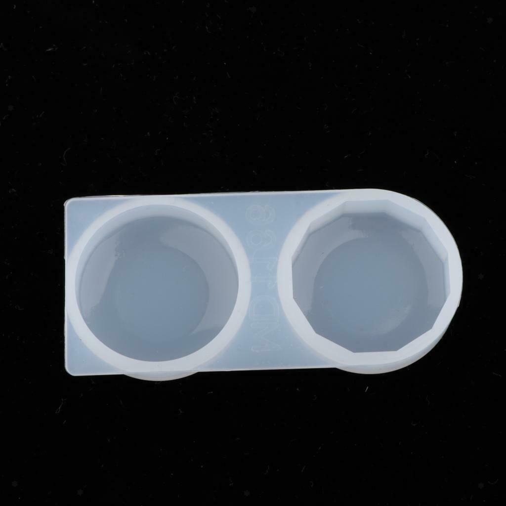 Round faceted silicone mold for pouring epoxy clay plaster of paris craft mold