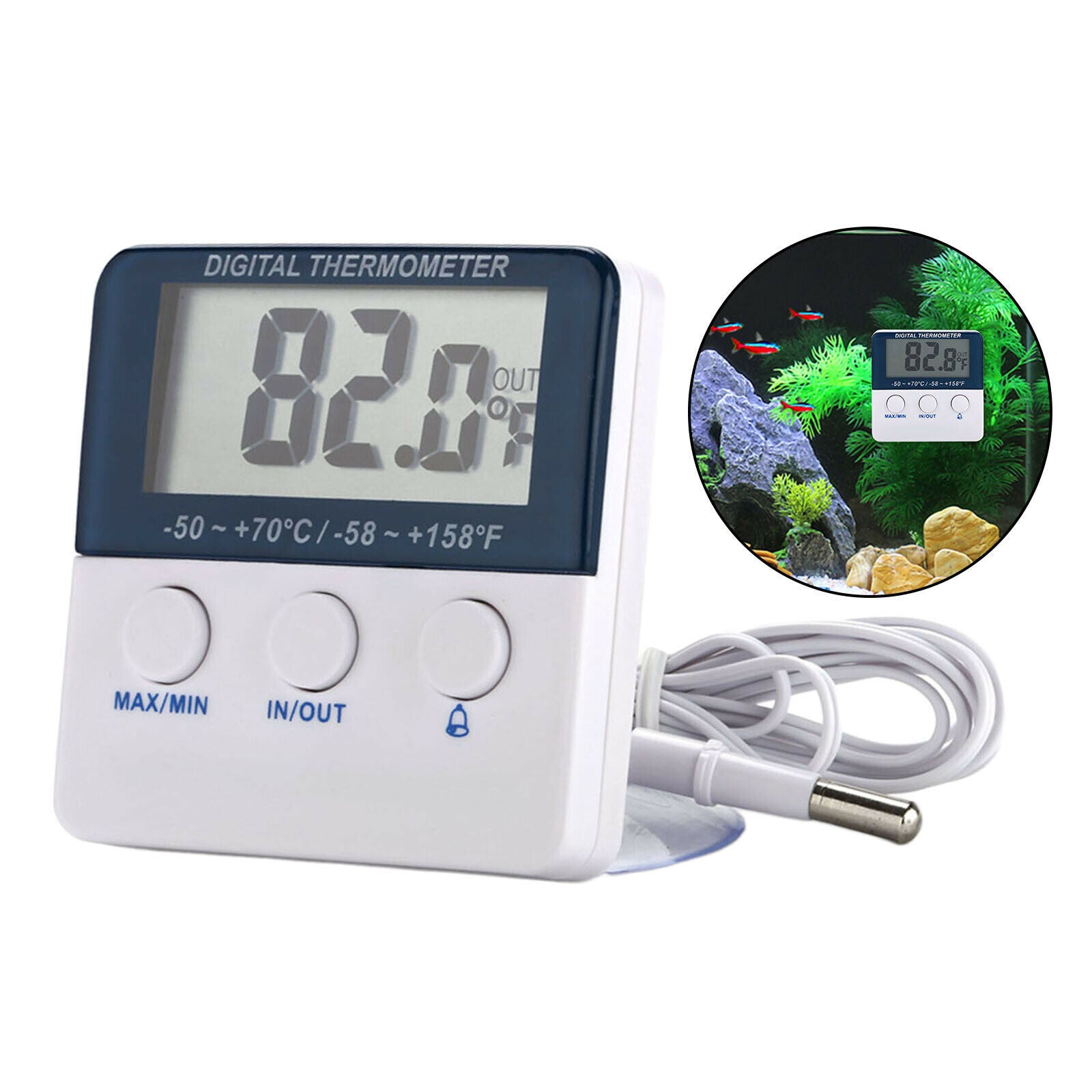 Thermometer with Alarm Function Digital with Large Clear Screen for Home