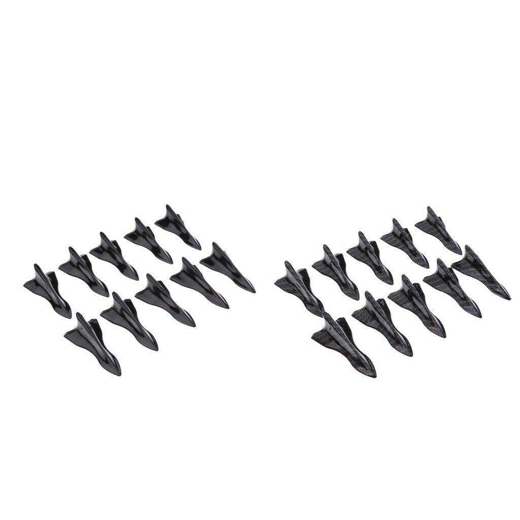 20 Pieces Car Air  Generator Shark Fin Decorative Carbon Pattern+Black