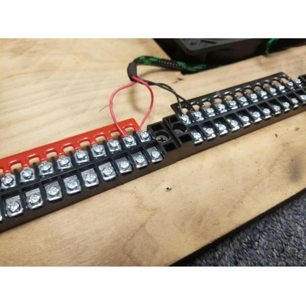 5x Double Row 12 Position Screw Locking Terminal Blocks