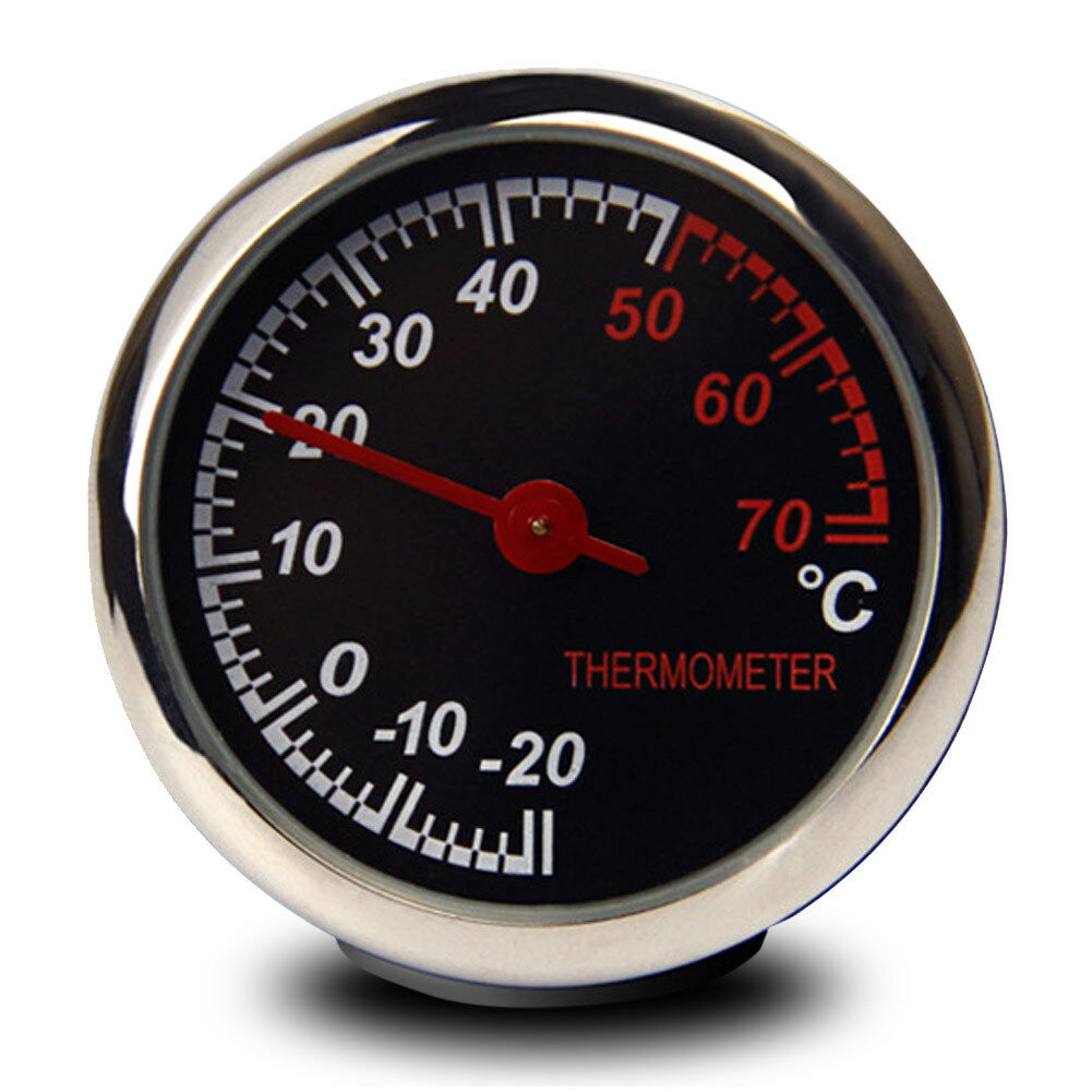 Steel Car Temperature Thermometer Meter Dashboard Table Ornament Decoration New