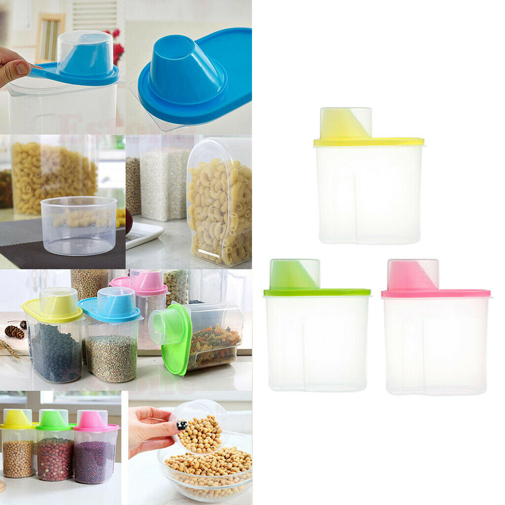 Kitchen Dried Cereal Dispenser Store 2.5L Food Storage Box Safe Containers