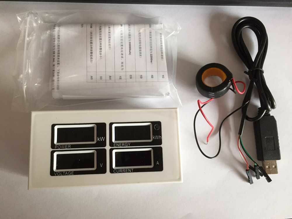 AC 100A 80-260V Digital Voltmeter ammeter power meter（with USB）PZEM-004