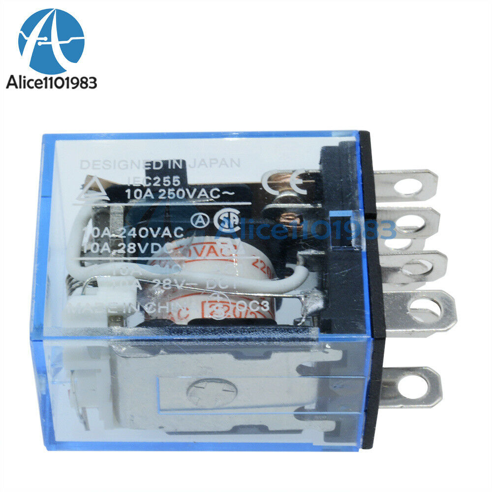 LY2NJ J LY2N LY2 AC 200V/220V 8PIN 10A 240VAC 28VDC Power Relay Coil