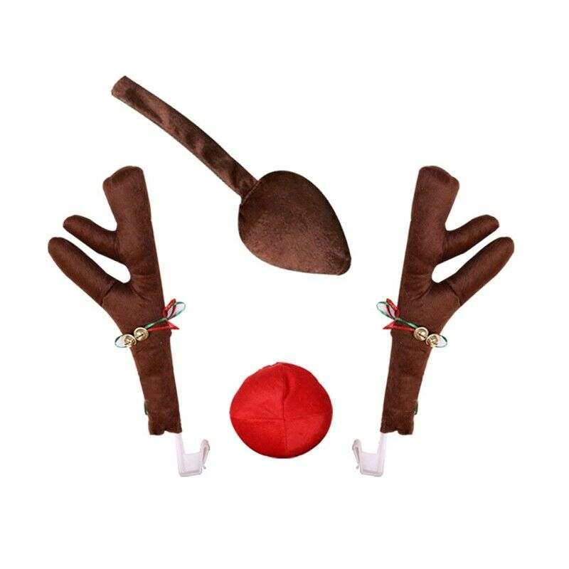 Reindeer Decoration Car Vehicle Nose Horn Costume Set Rudolph Christmas ReindeG3