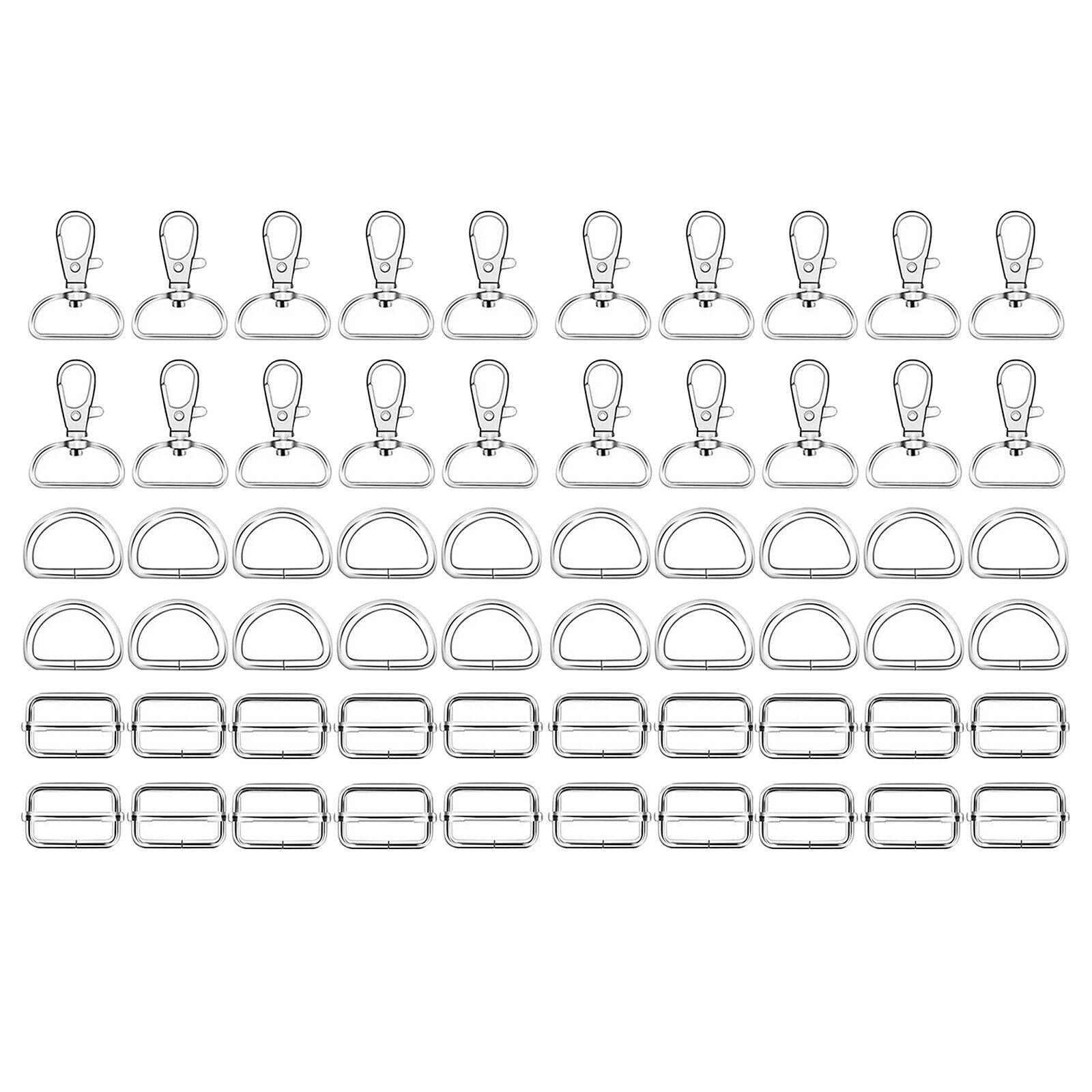 60 Pieces Key Chains Keychain Blanks DIY Keyring Clothes Jewelry Making
