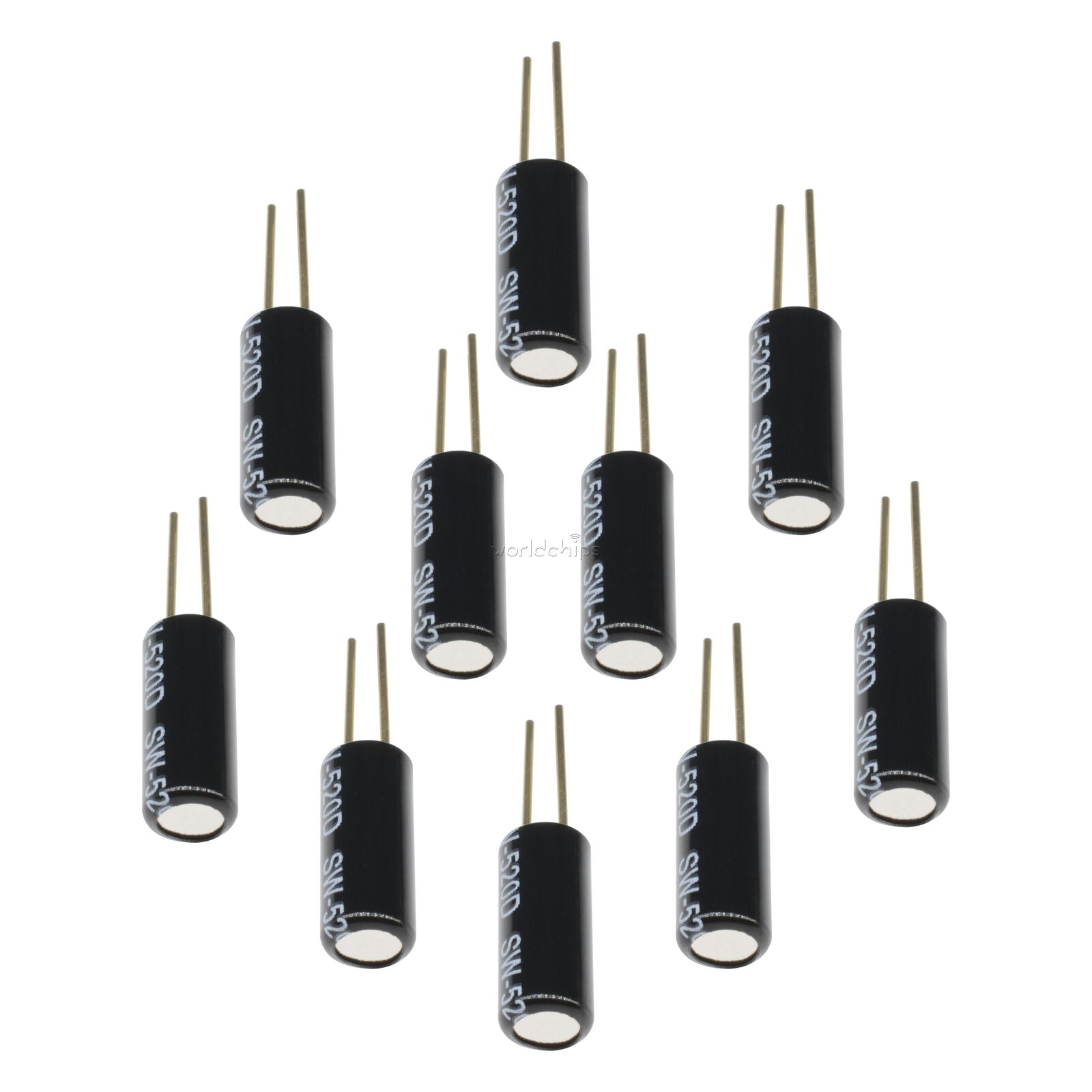 10PCS Lot SW-520D Vibration Sensor Metal Ball Tilt Shaking Position Switches