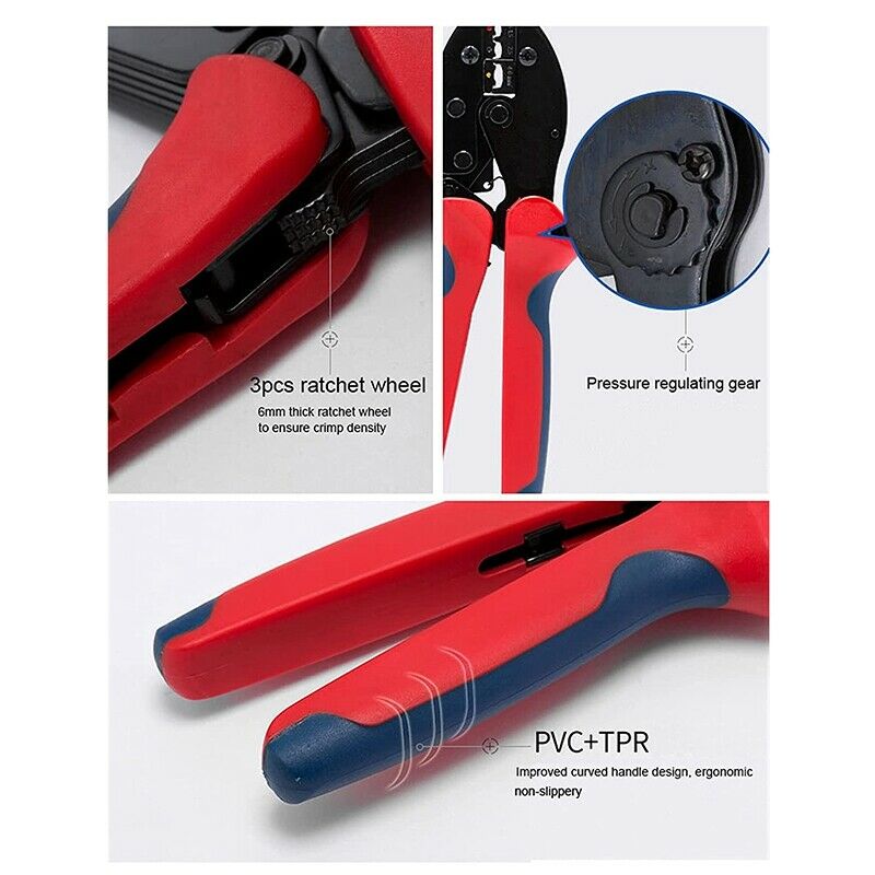 LY-30J Crimping Tools Pliers for 22-10 AWG 0.5-6.0mm2 of Insulated Car Auto TeR4