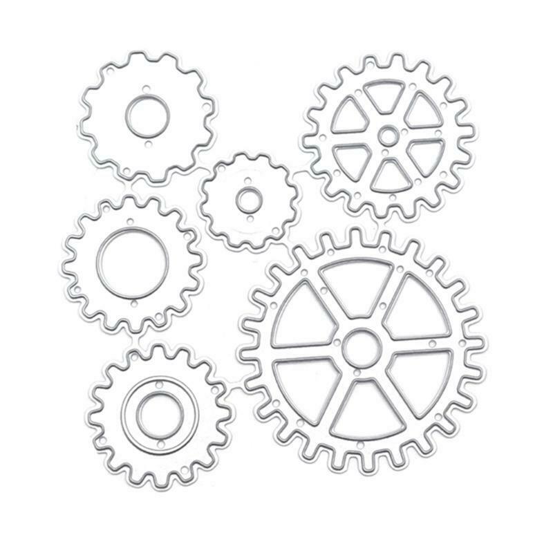Gearwheel Metal Cutting Dies Stencil DIY Scrapbooking Album Paper Card Template