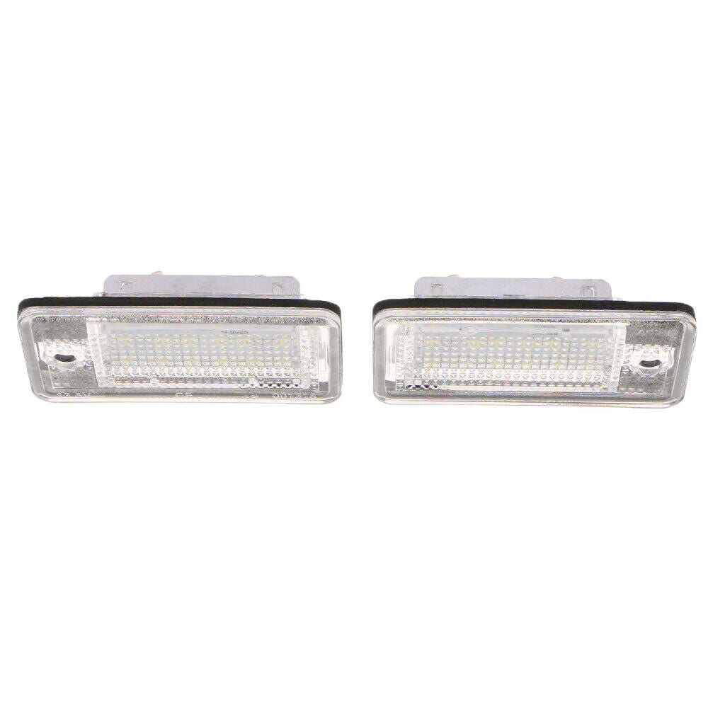 2 Piece LED Free License Plate Light Lamp For Audi A3 A4 B6 B7 A6 A8 Q7 A5