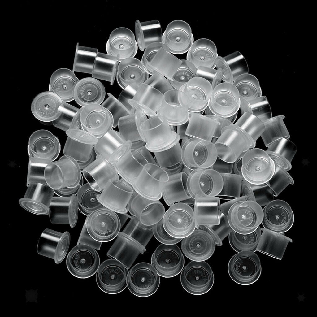 500x Professional Tattoo Ink Cup Plastic   for Needle Ink Tattoo Supplies