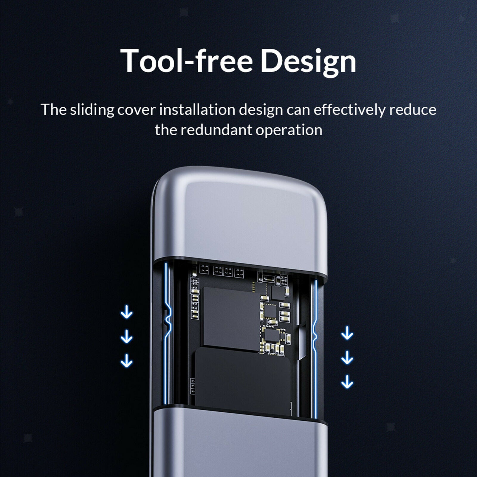 M2 SSD Case Type-C to M.2 NVMe Portable M.2 PCIe Adapter Aluminum Case 2280