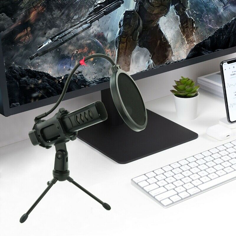 Type C Condenser Microphone Phone Microphone for Phone Laptop Singing Gaming SI9