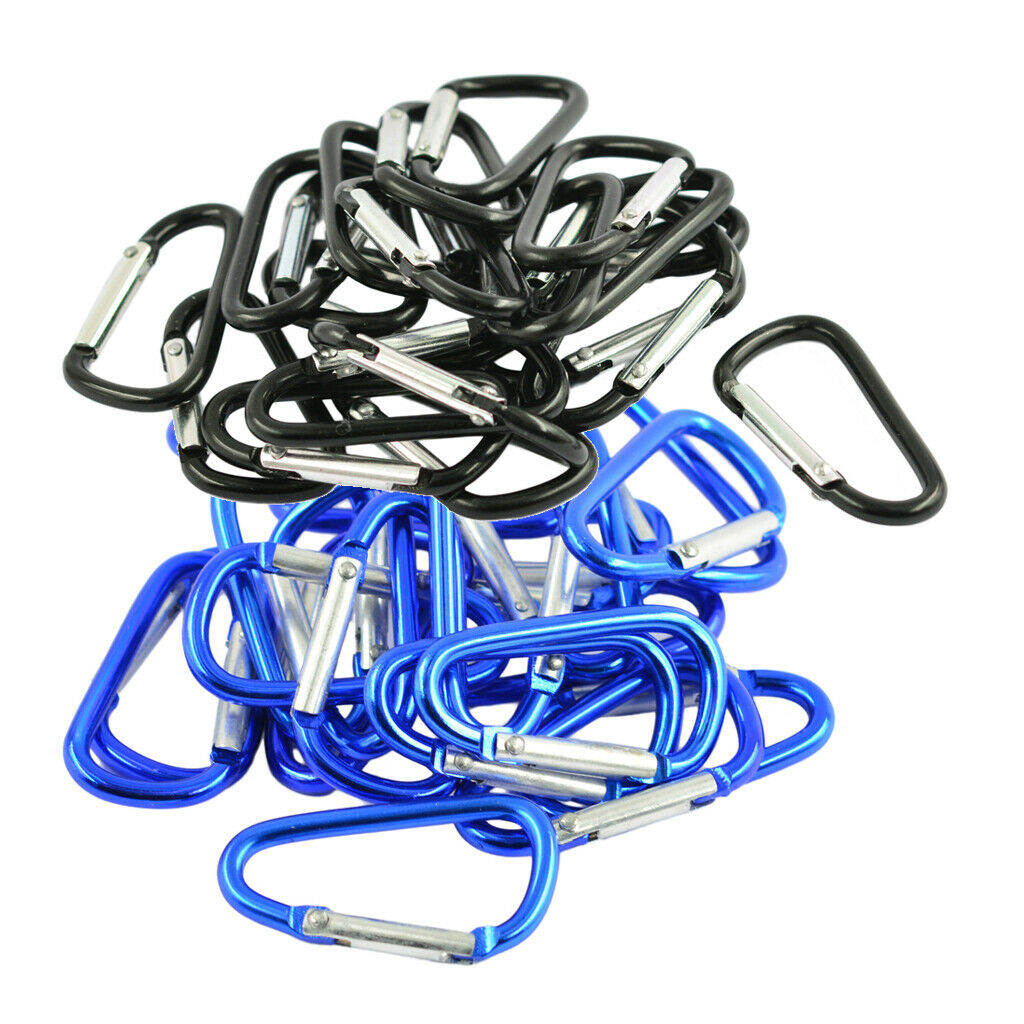 40pcs  Climbing Carabiner Buckle Snap Spring Clip Hooks