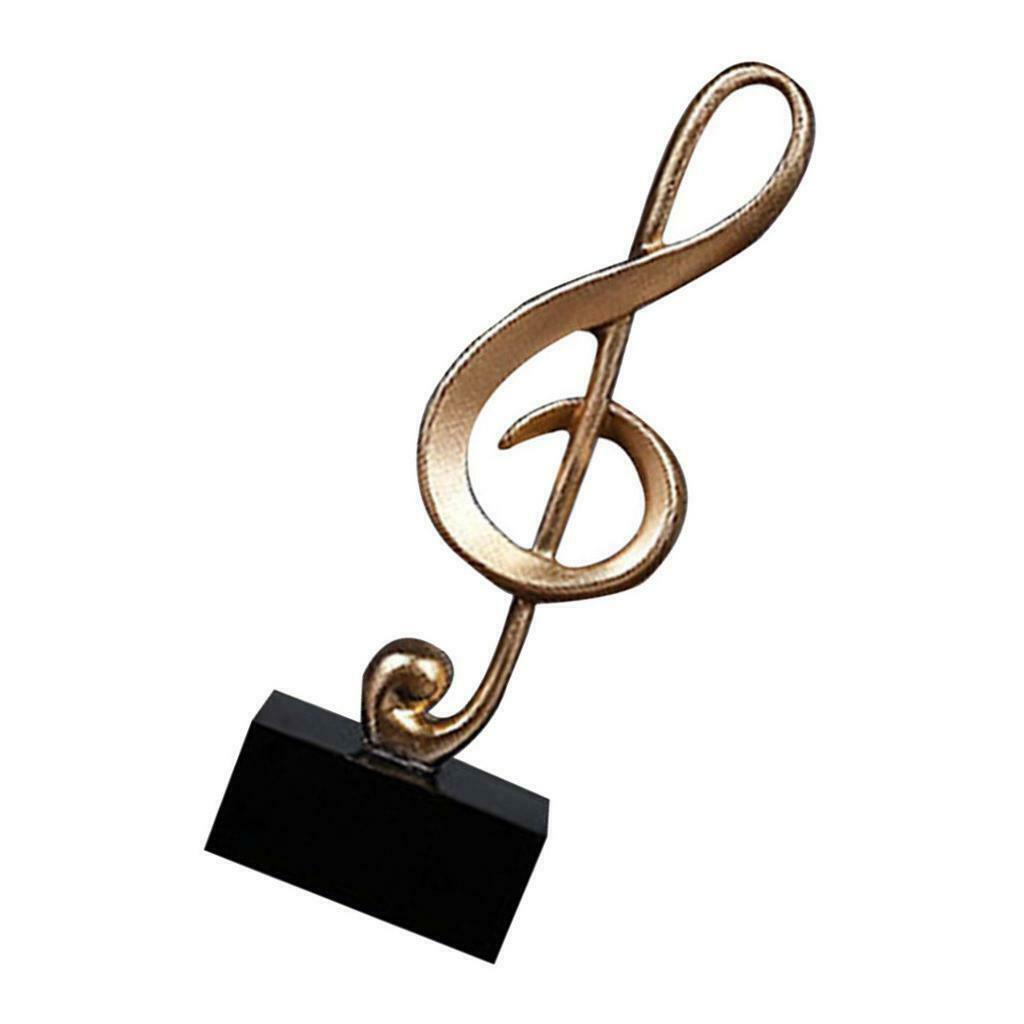 Golden Craft Musical Notes Sculpture Modern Abstract Statue Indoor Art Decor