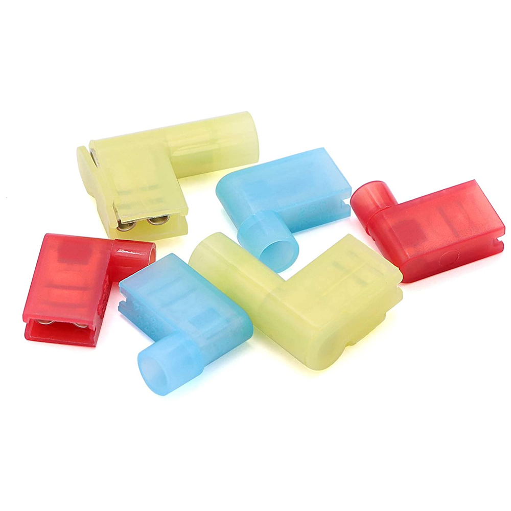 60PCS  Nylon Flag Spade Female Insulated Electrical Crimp Terminals Connectors