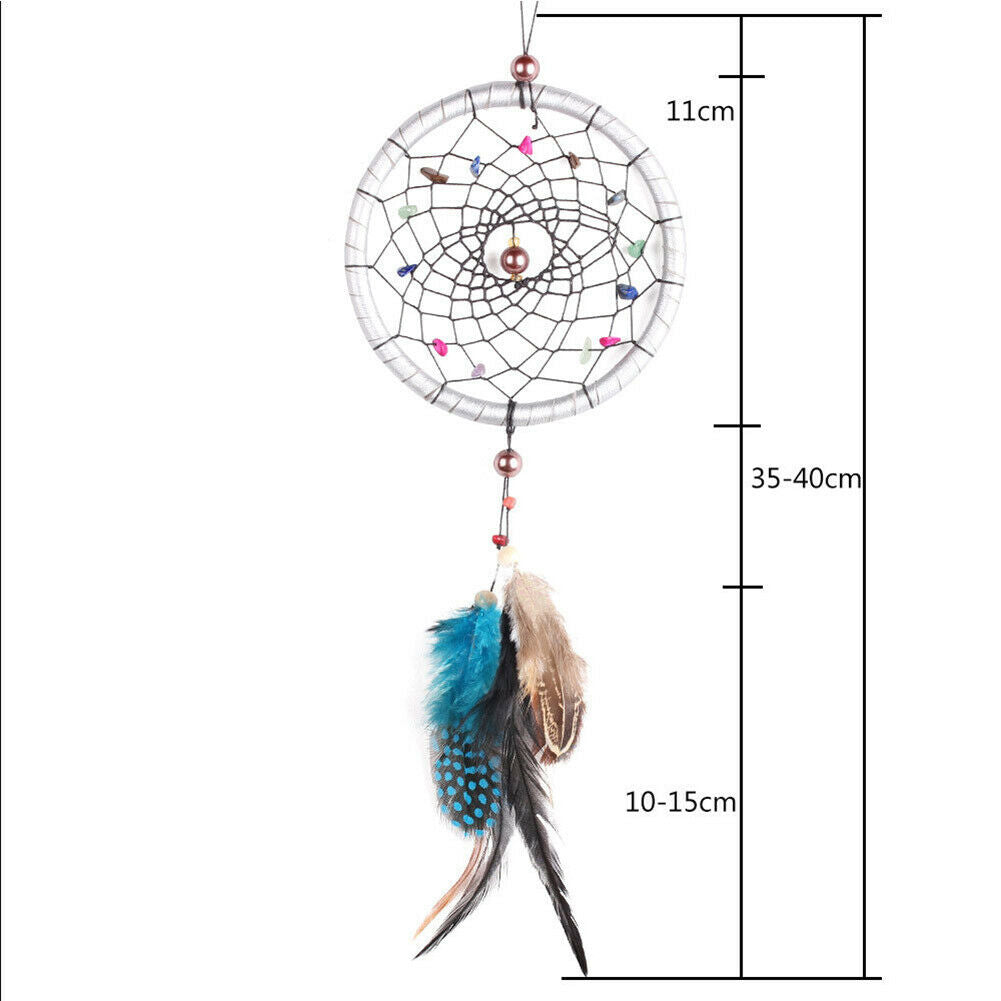 Handmade Feather Wind Chimes Car Pendant Dream Catcher Gifts Wall Hangings @