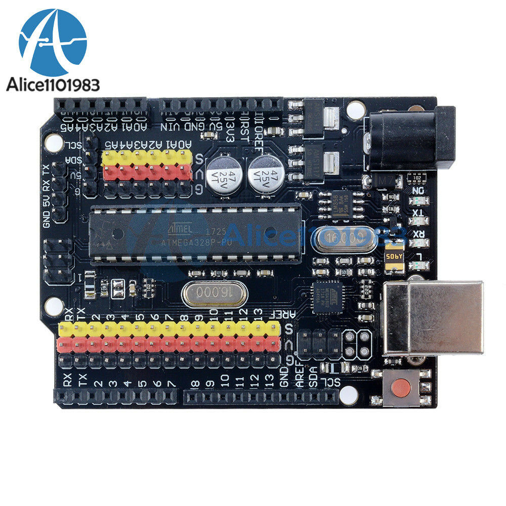 Arduino Compatible UNO R3 PLUS Sensor I/O Shield Atmega328P 16U2 Expansion Board