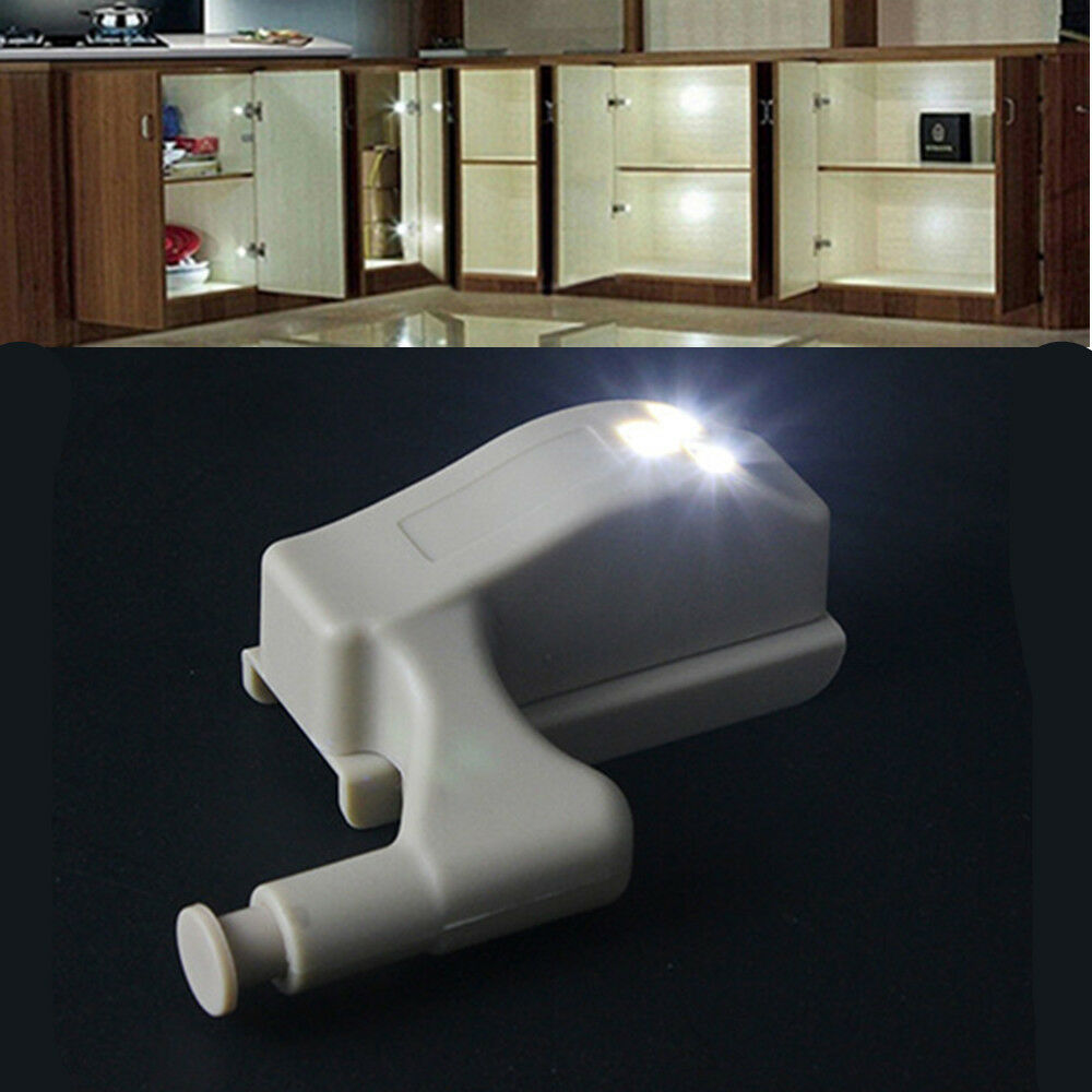 New Cool White Cabinet Hinge LED Light For Wardrobe Cupboard Home Kitchen Closet
