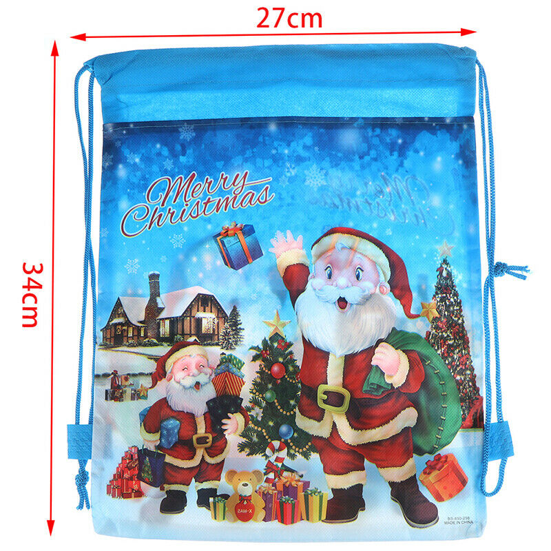 Santa Claus Candy Bags Christmas Drawstring Bag Backpack Xmas Gifts Bag H.l8