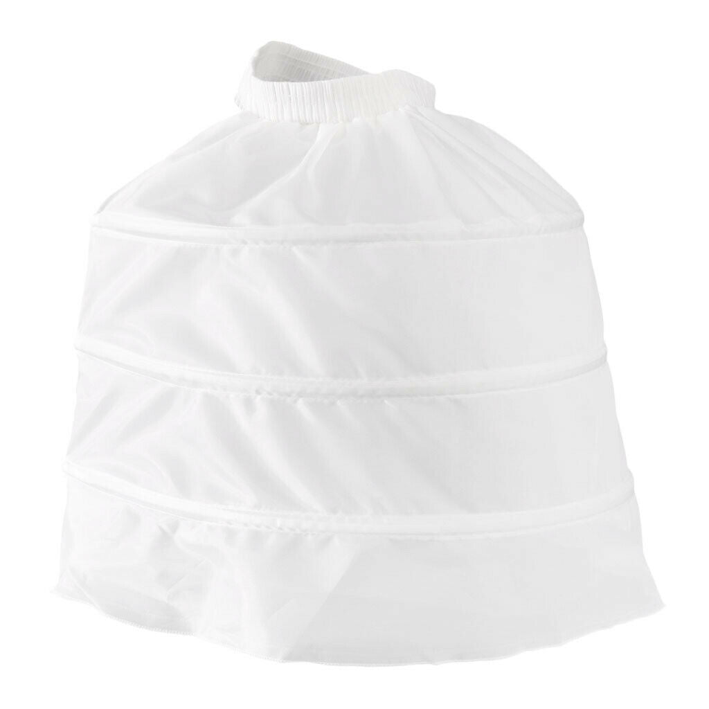 Womens   Dress Bustle Crinoline Hoop Bustle Cage Pannier White