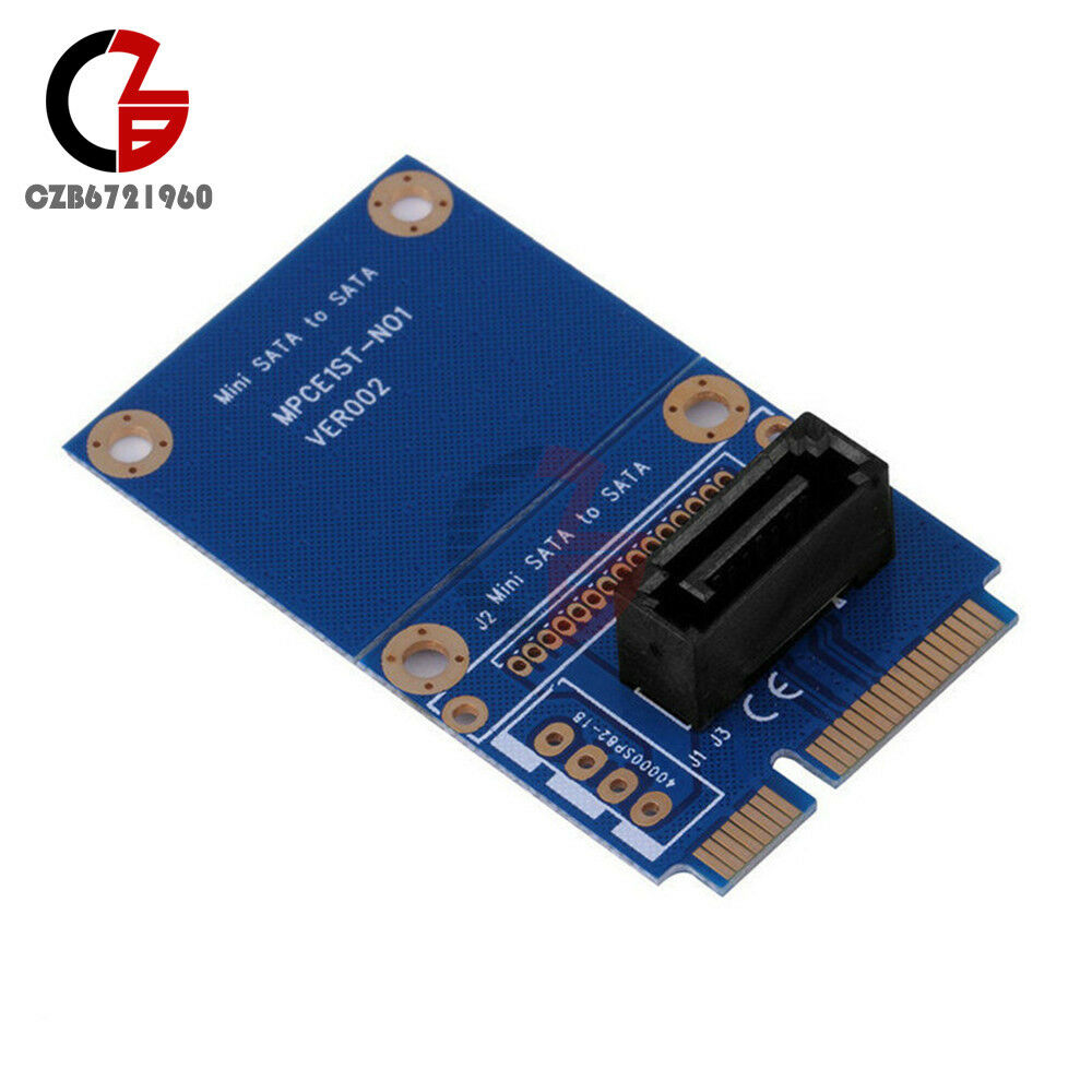 mSATA Mini PCI-e SATA SSD Slot to 7Pin SATA HDD Convert Card Adapter Free Driver