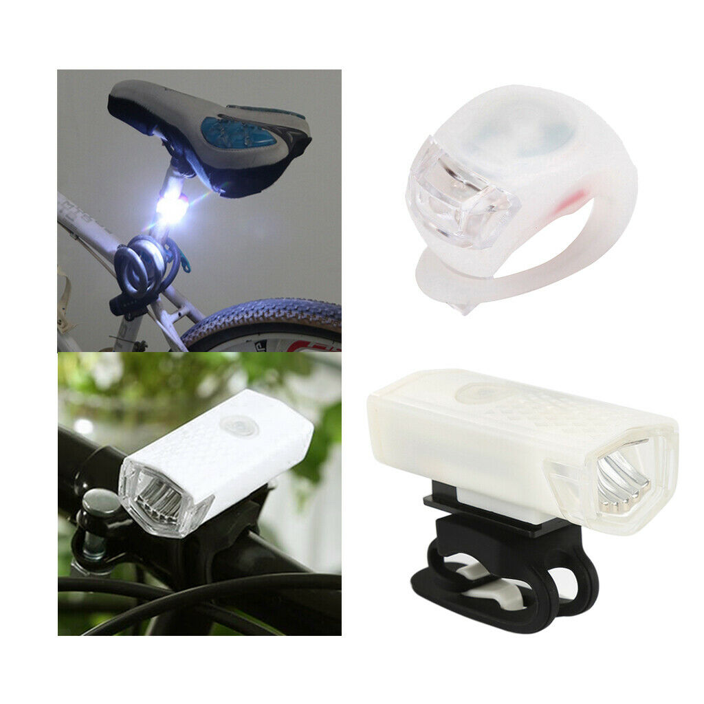 Set of 2 Bike Front Rear Light Bicycle Taillight Headlight Safety Gear Lamp