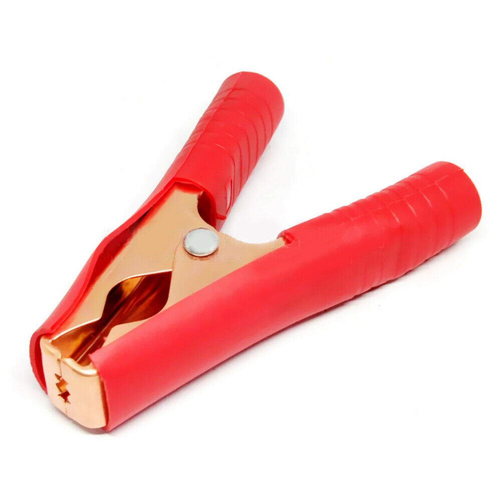 2Pcs Red Black Metal Copper Alligator Clip Car Alligator Clips Battery Clamps