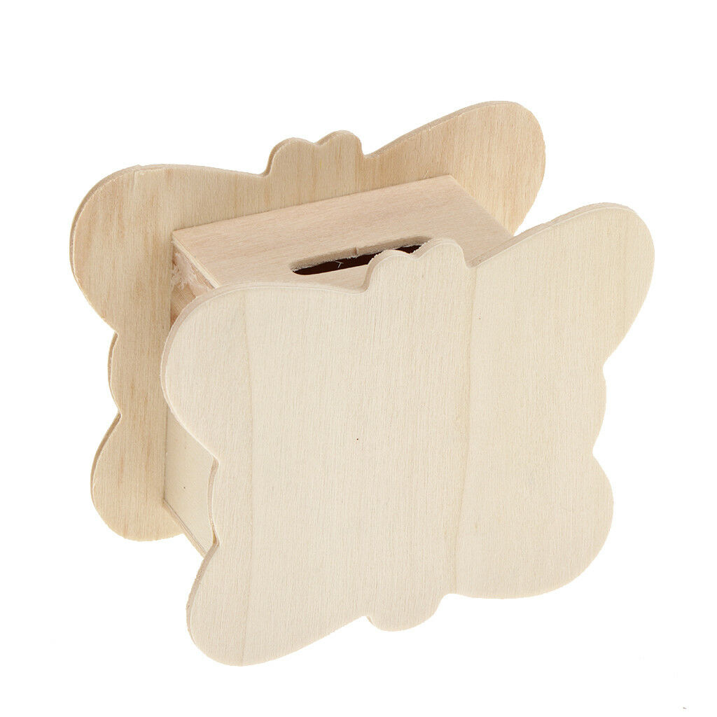 Wooden Butterfly Educational Toys for Kids DIY Personalized Coin Saving Box