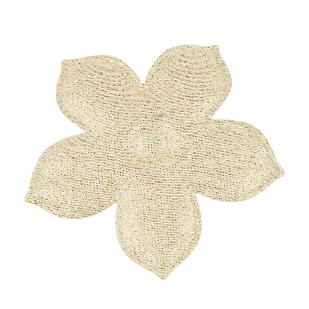 100 Pieces Satin Baby Shower Favor Flower Applique DIY Craft Trim Decor