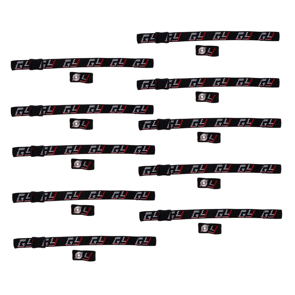 10pcs Black Thin Ice Hokey Ball Sports Helmet Straps Replacement Repair Kit