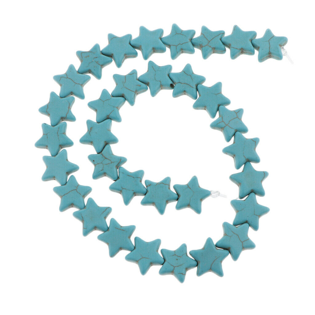 30Pcs Turquoise Spacer Beads Pendants Bracelet Jewelry Crafts Supplies Blue