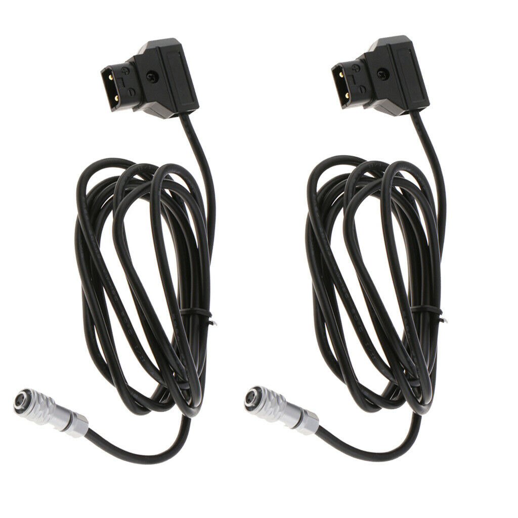 2 Pieces 1.5m/4.9ft Dtap D Tap Power Cable Charging Cord Straight Wire for BMPCC