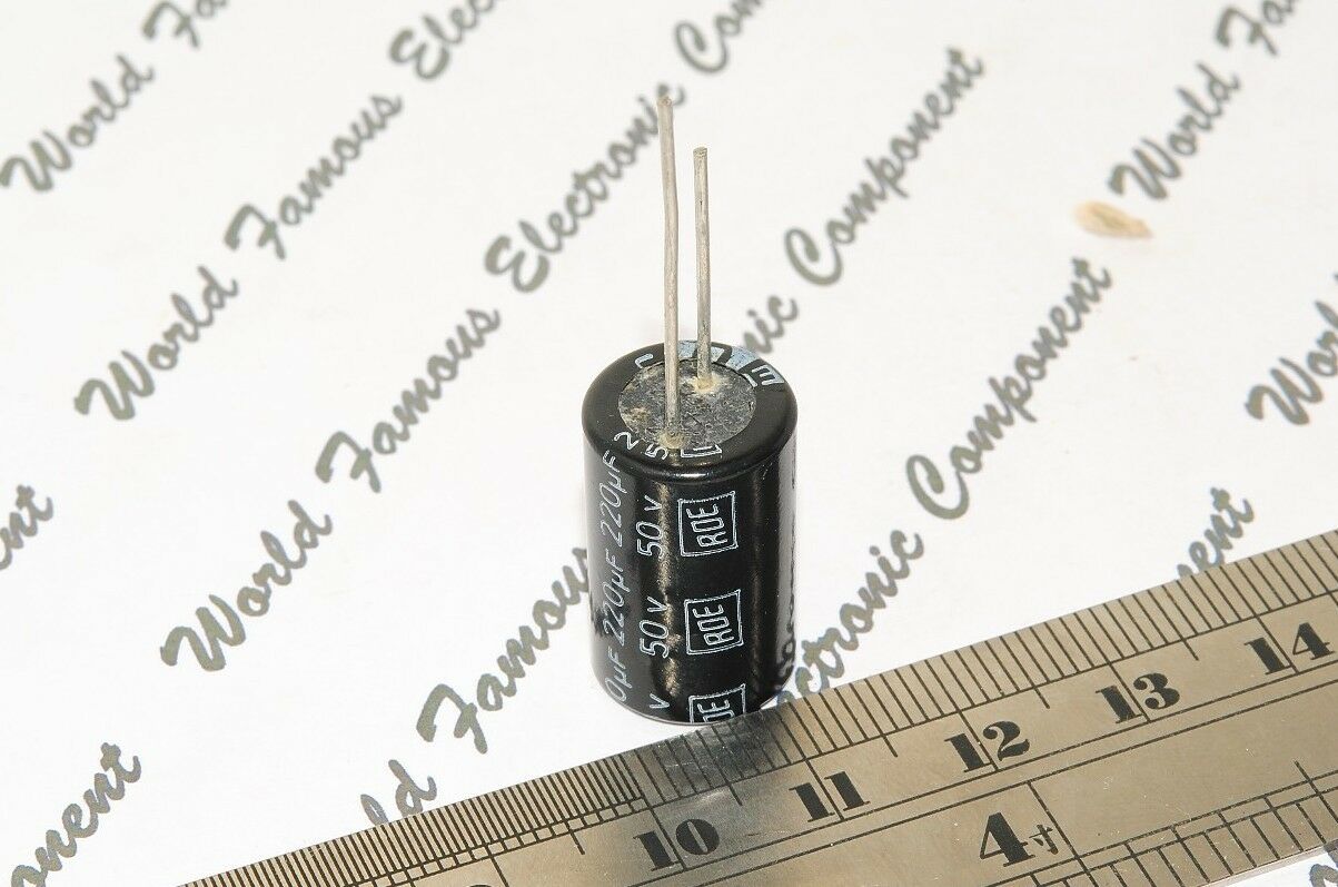 4pcs-ROE EKM 220uF (220µF) 50V Radial Electrolytic Capacitor
