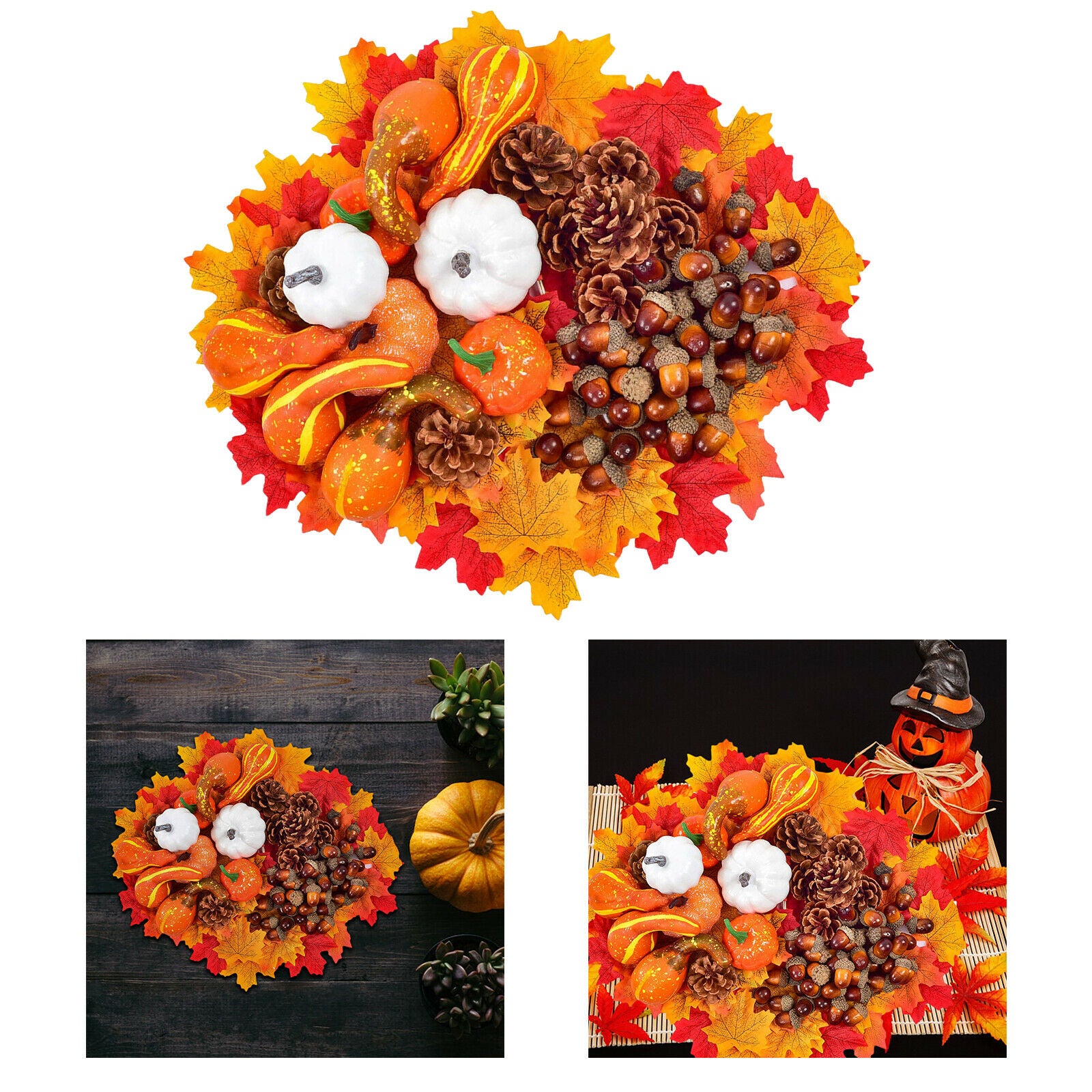 218 in 1 Artificial Pumpkins Lifelike Harvest Halloween Wedding Home DIY