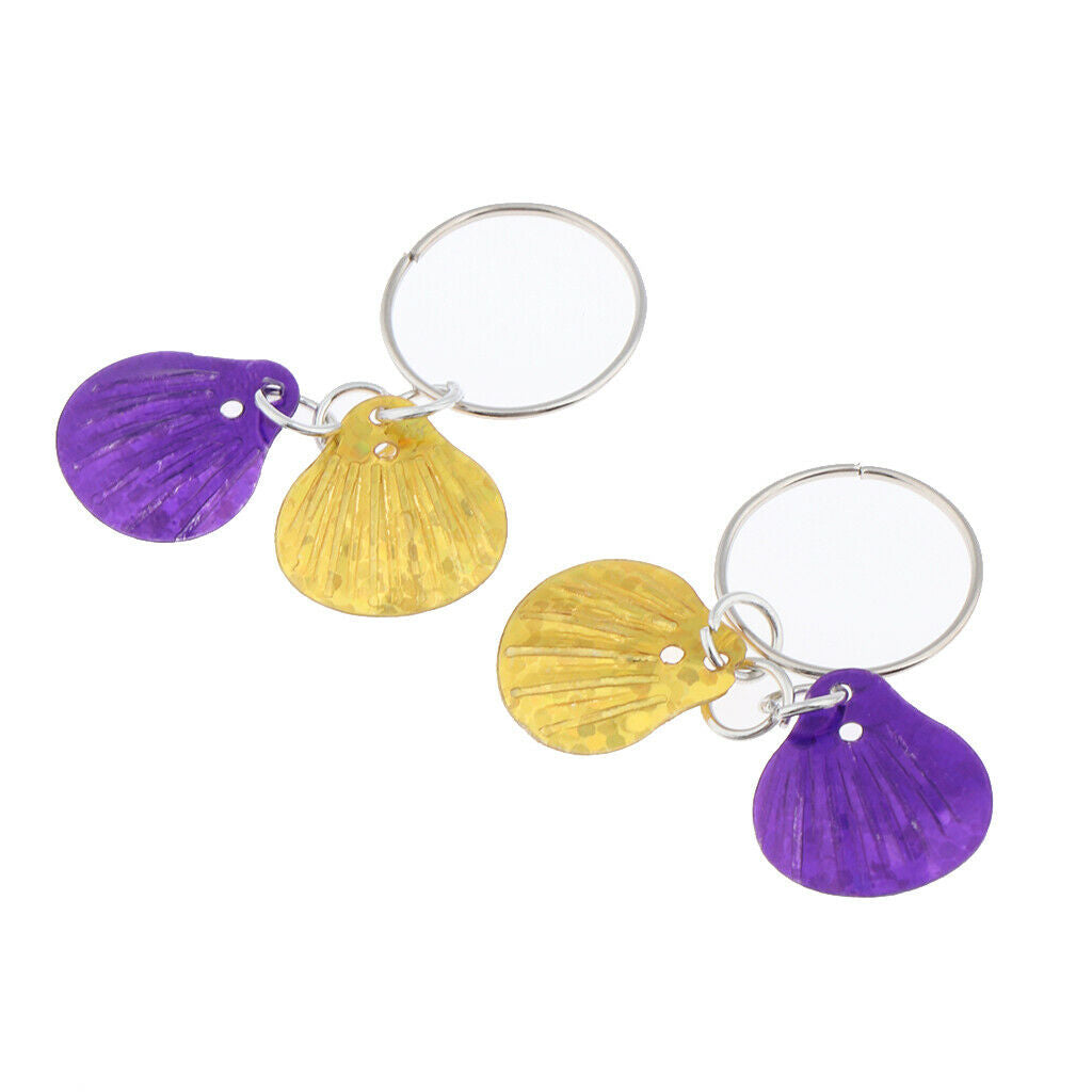 50pc Hair Pendant Circlet Set For Braid DIY Hairstyle Purple+Golden