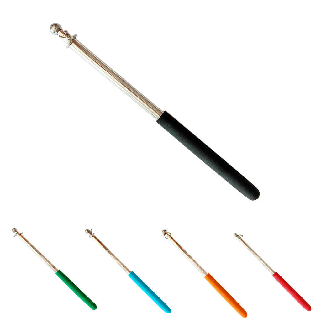 Extendable Stainless Steel Flagpole Telescopic Guide Pole Carp Flagpole 1m