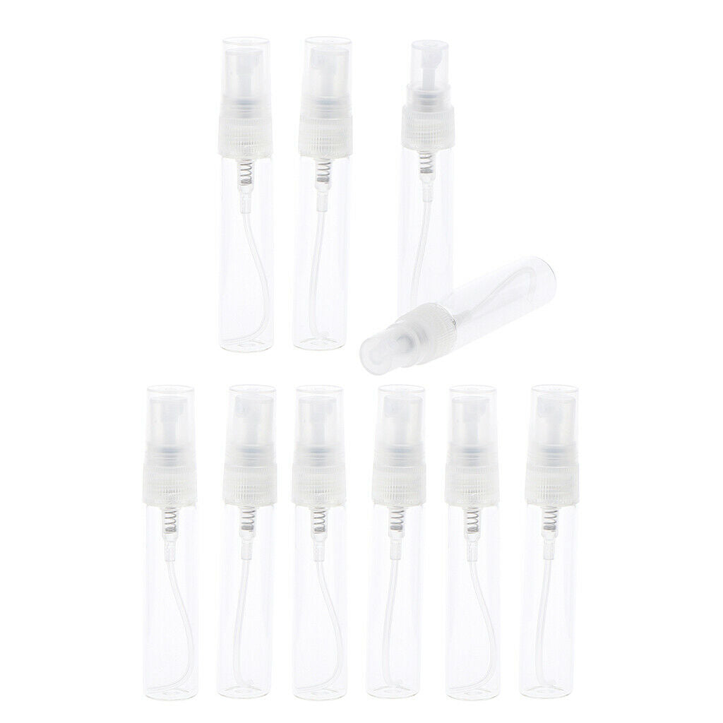 10Pcs Empty Perfume Spray Bottles Refillable Travel Fine Mist Sprayer 5ml