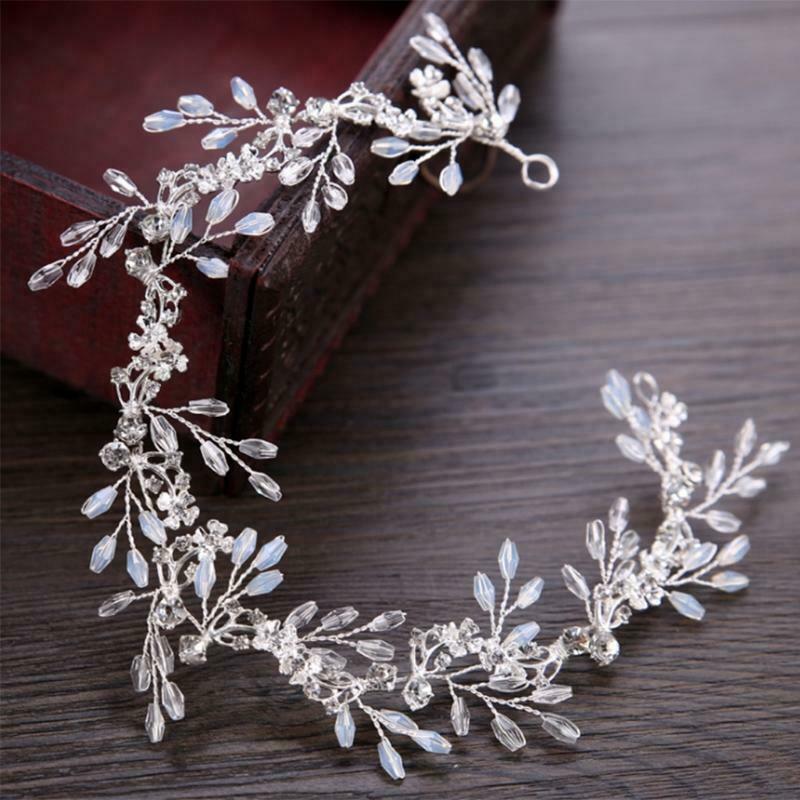 Bride Hair Band White Crytal Headband Wedding Bridal Accessories Tiara Ornaments
