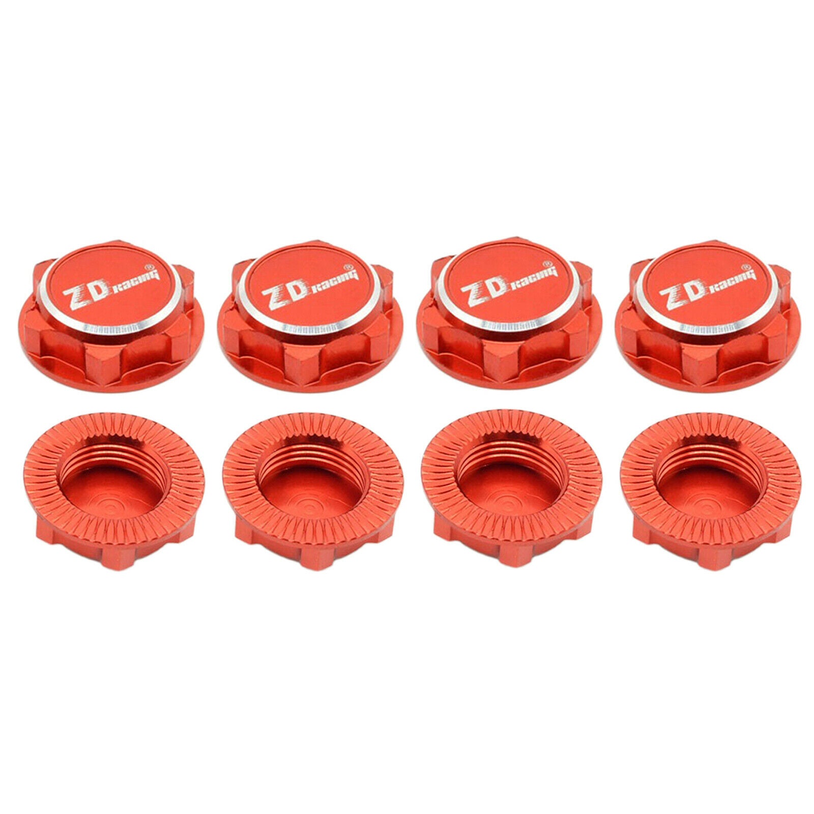 8x 17mm Hex Wheel Nuts Fit For 1/8 Scale RC Car Truck Parts Accessory Red