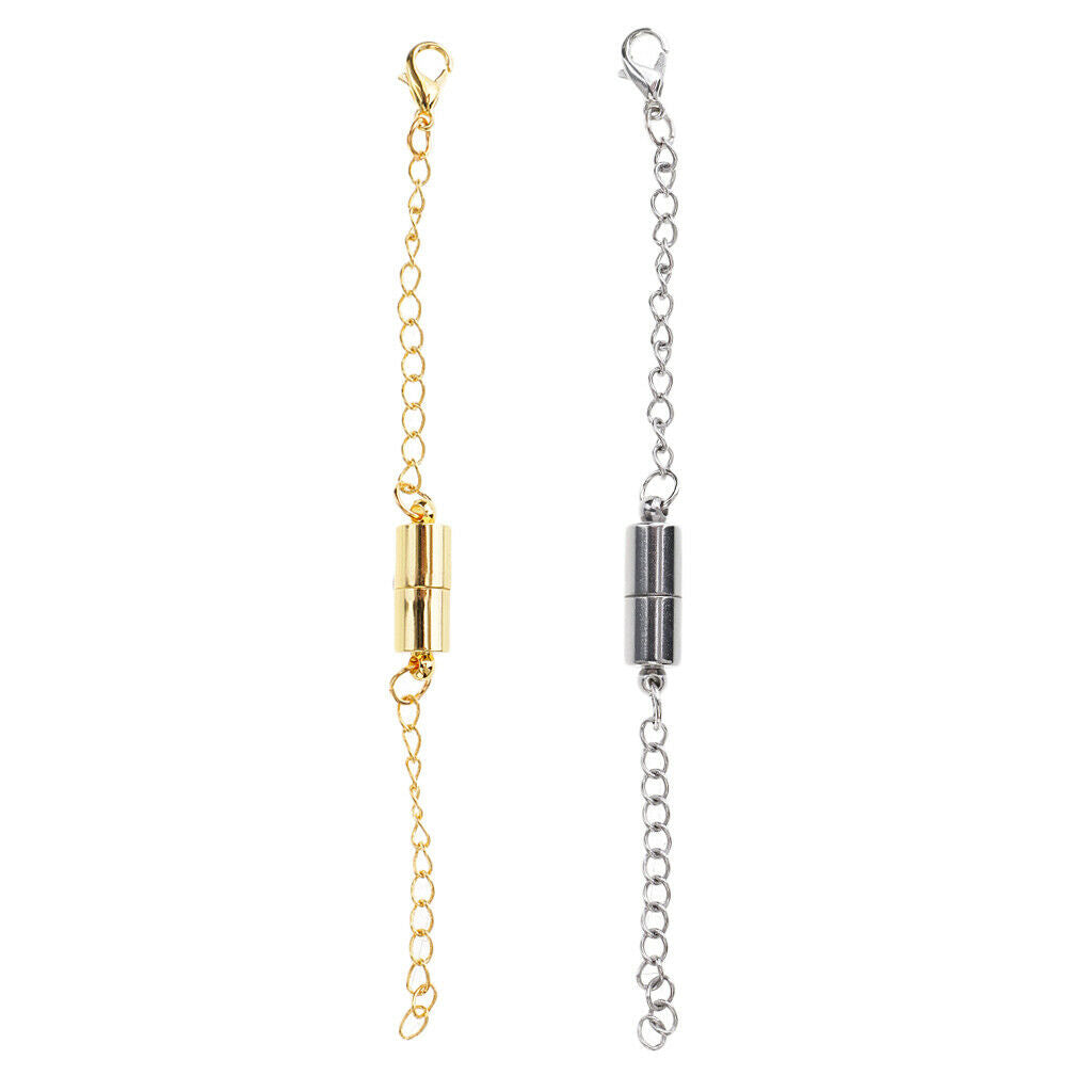 2 Pieces Necklace Extender Chains Set Jewelry Extenders Bracelet Extender with