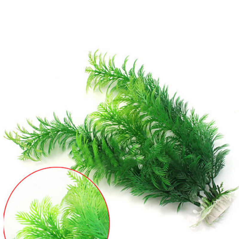 30cm High Artificial Fish Tank Water Plants Aquarium Decor Ornament Plast.l8