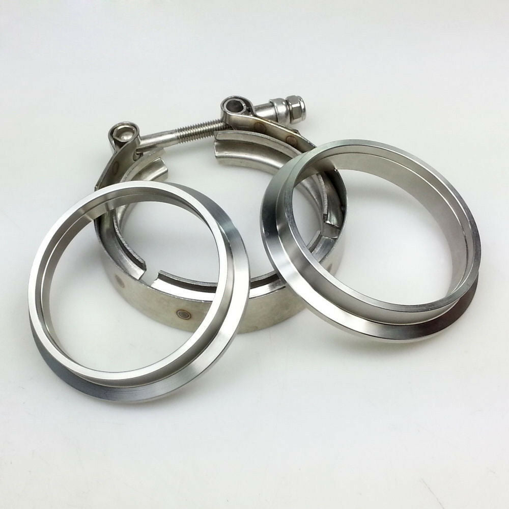 New 3" 76mm 304 Stainless Steel Car Turbo Exhaust Pipes Parts V-band Clamp Kit
