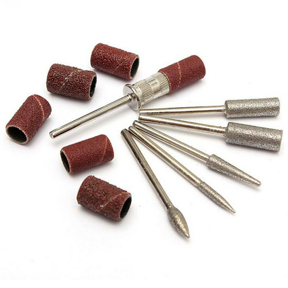 12Pcs/Set Pedicure Manicure Nail Bits Set kit for Electric Nail File Drill Tools
