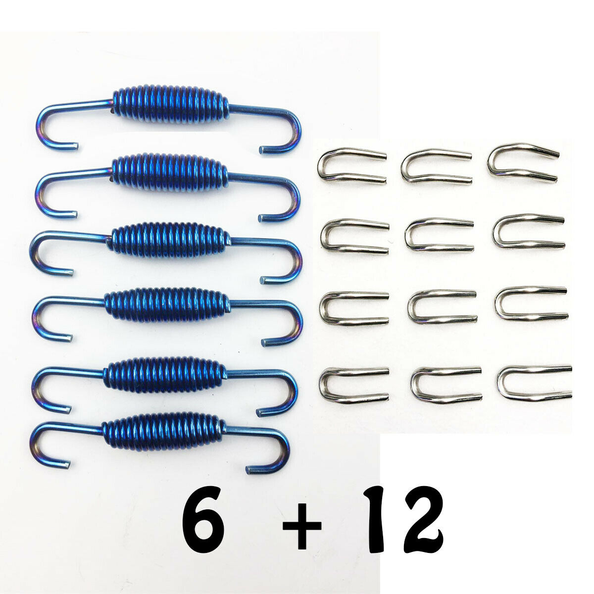 18* Motorcycle Exhaust Pipe Muffler  Spring Hook Fixed tools kit Stainless Steel